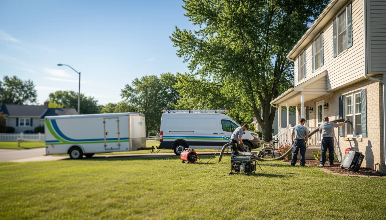 Flooded Basement Restoration And Cleanup With Repair in Farmington, IL near me